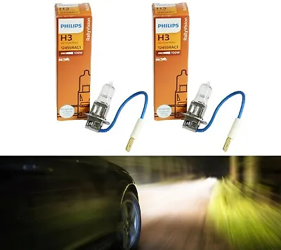 Philips Rally Vision H3 100W Two Bulbs Fog Light Replace High Wattage Stock Lamp • $13.30