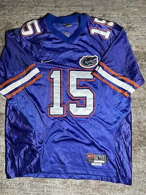 NIKE #15 Florida Gators Sewn NCAA Football Jersey L +2 Length • $49.99