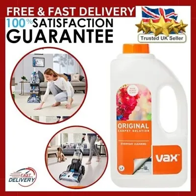 £12 • Buy 1.5L Vax Carpet Cleaner Solution Shampoo Rose Scent Upholstery White Wool Safe
