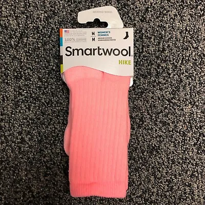 $16.95 • Buy Smartwool Medium Weight Merino Wool Crew Socks - Womens Hike - Pink - Medium