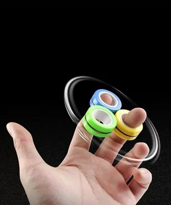 3Pc Magnetic Rings Fidget Spinner Toy | Stress Anxiety Relief Magnetic-Set Of 3 • $5.99