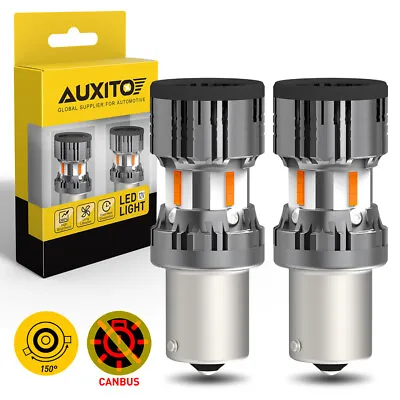 BA15S 1156 Super Bright 100% Canbus Led Amber Signal Light Bulbs No Hyper Flash • $20.89