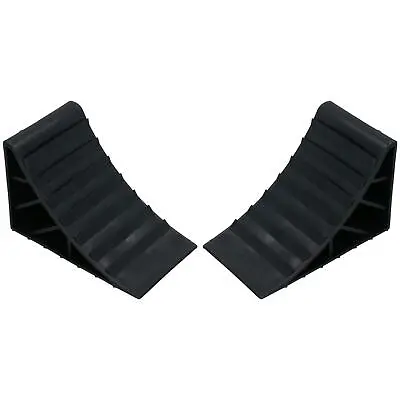 2 Pack Safety Wheel Chocks Blocks Car Trailer Caravan Horsebox Wedge • £10.42