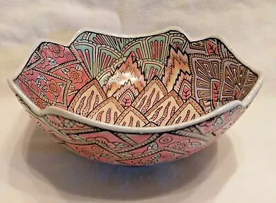 Decorative Collectible Hand Painted Colorful Porcelain 5  Bowl Made In Macau • $39.99