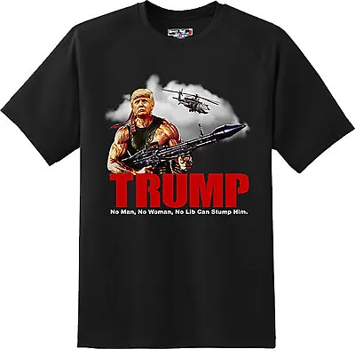  Trump Rambo America Republican Humor Patriotic T Shirt New Graphic Tee • $19.99