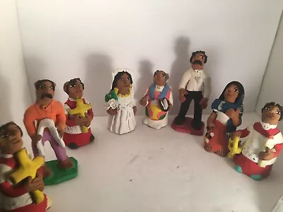 Vintage 8 Pc. Wedding Set By Josefina Aguilar Mexican Folk Art • $150