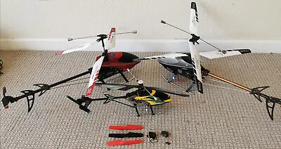 Lot 3 Helicopters Extreme S-8g RC Sky Dancer 9101 Double Horse For Repair Parts • $60