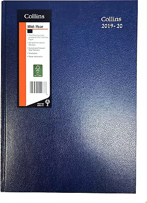52M A5 Day To Page (Appointments) 2019-2020 Desk Diary - Blue • £6.19