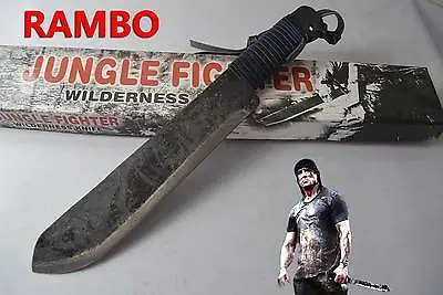 GIL HIBBEN IV Rambo Machete Jungle Fighter Knife Rambo Hunting Knife With Cover • $49.99