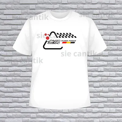 New Shirt Mugen Power Racing Logo Men's White T-Shirt USA Size S To 5XL • $19.49