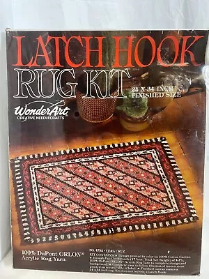 NEW Vintage WonderArt Latch Hook Rug Kit  Vera Cruz  24x34 Made In USA • $44.99