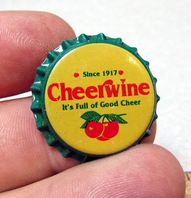 $2.99 • Buy Vintage Colorful Cheerwine Soda Plastic Lined New Unused Metal Cap By Dr Pepper