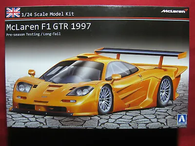 McLaren F1 GTR 1997 Pre-Season Testing Long Tail 1:24 Aoshima Supercar Model Kit • $58.71