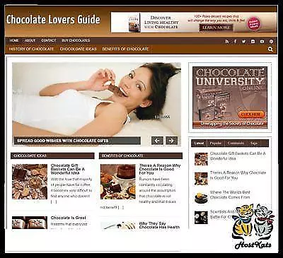 Make  Money  -  Affiliate Chocolate  Guide Niche Website Free Hosting / Set Up • $10.99