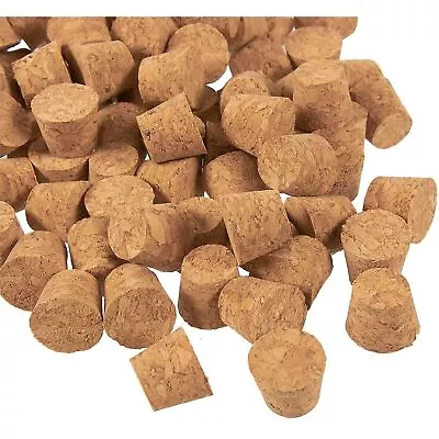 100x Small Mini Cork Stoppers Tapered Cork Bottle Plugs Size 4 16mm Diameter • $12.99