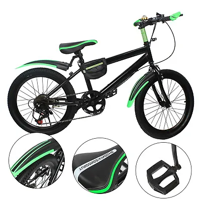 20  Kids Mountain Bike W/Double Disc Brake 7-Speed Child City Bike Carbon Steel • $94.01