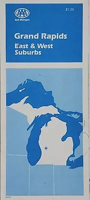 Road Map Grand Rapids East West Suburbs Michigan 1990 AAA 9-010  • $9.39