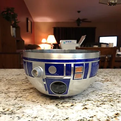 NEW Disney Parks Star Wars Galaxy's Edge R2-D2 Droid Head 10  Metal Serving Bowl • $92