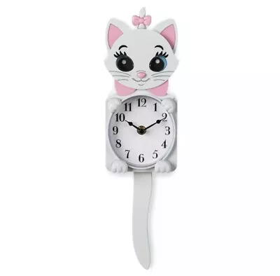 2023 Disney Parks MARIE Aristocats Movement Wall Clock! Moving Tail & Eyes! • $92