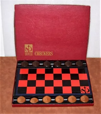 Classic 1964 Hoyle Checkers Game #1060 Stancraft Products  Missing 1 Tan Checker • $9.99