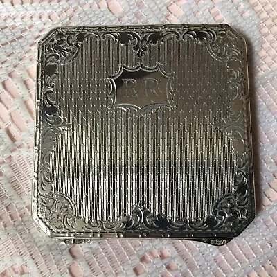 £225 • Buy Czech Art Nouveau Marek Vonchovsky Solid Silver Guilloche Heavy Square Compact