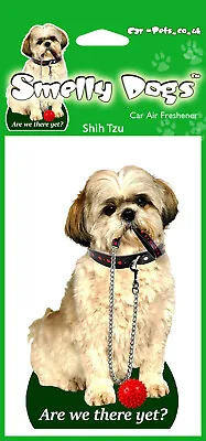 £3.80 • Buy 2 X Shih Tzu Breed Of Dog Design With Lead Fragrant Air Freshener Perfect Gift