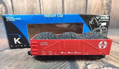 K-LINE HUSKY GONDOLA W/ COAL LOAD K653-1051 ATSF SANTA FE O GAUGE • $17.77