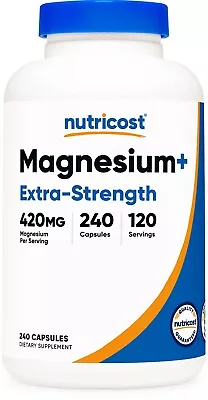 Nutricost Magnesium+ Extra Strength 420mg 240 Capsules - 120 Servings • $19.98