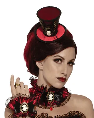 MINI Victorian Red Black Top Hat Adult Costume Accessory NEW • $5.94