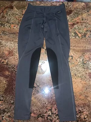 Kerrits Pull On Tight Women's Medium Gray Tapered Leg Equestrian Riding Pants • $29.99