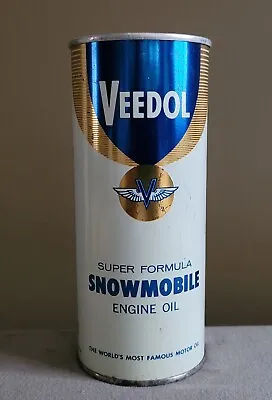  Old Canadian VEEDOL Snowmobile/Skidoo FULL UNOPENED Motor Oil Tin Can FREE S/H! • $73.90