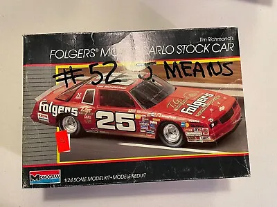 Tim Richmond Folgers Chevrolet Monte Carlo SS NASCAR Stock Car Model Kit • $29.95