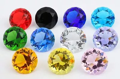 $7.59 • Buy 60mm/2.5'' Home Office Decor Wedding Decoration Glass Diamond Shaped Paperweight