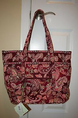 Vera Bradley VERA Bag Tote Shopper Piccadilly Pink Black Red Blue- NWT! RETIRED! • $105