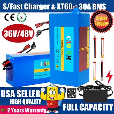 48V Lithium Battery For 200W-1500W Ebike Electric Bicycle Charger 8AH/14AH/20AH • $119.99