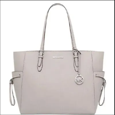 Michael Kors Gilly Large Drawstring Zip Tote Bag Powder Blush (PEARL GREY) • $178