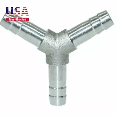 304 Stainless Steel 1/2  Hose Barb 3 Way Y Shaped Union Home Brew Fitting • $18.99