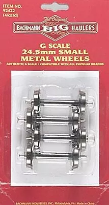 Bachmann Metal Wheels Small (4) - G Scale Model Train Truck - #92422 • $25.71