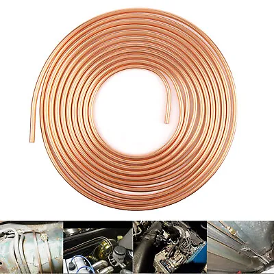 Copper Nickel Brake Fuel Line Tubing Kit 5/16 Od 25 Ft Coil Roll Inline Tube • $19.22