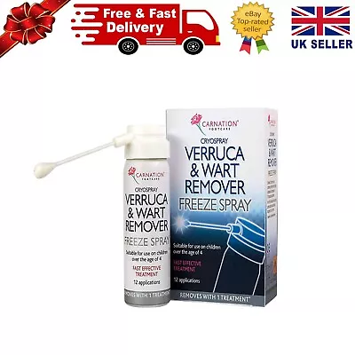 CARNATION Footcare Verruca-Wart Remover Freeze Spray 50 Ml Pack 1  3 • £13.95