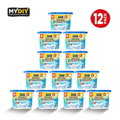 12 X Interior Dehumidifier Damp Trap Mould Moisture Mildew Remover Kit 3X Absorb • £10.25