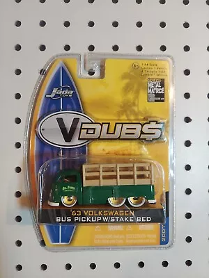 $13.95 • Buy Jada Toys V-Dubs '63 Volkswagen Bus Pickup W/Stake Bed Wave 3 2007 1:64 Sealed 