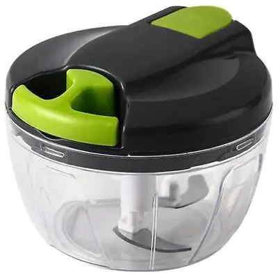 Manual Food Chopper Pull String With Handle Cover Vegetable Garlic Meat Shredder • £6.99