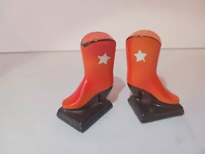 Vintage Cowgirl Boots Ceramic Made In Japan Salt & Pepper Shakers • $10.30