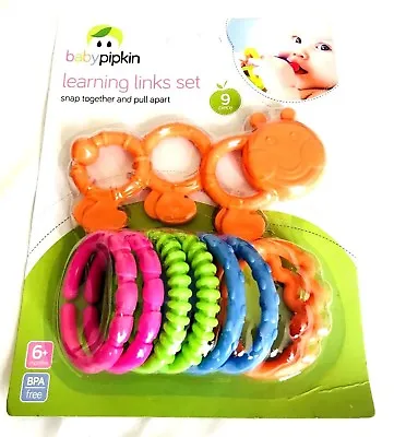 BABY PIPKIN Learning Links Set Colourful Baby Toddler Teething Toy 6months+ • £4.99