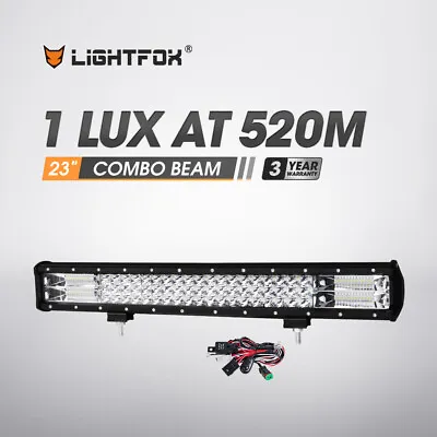 23inch LED Light Bar SPOT FLOOD Offroad 4x4 Triple Rows 12V & Wiring Kit • $79.95