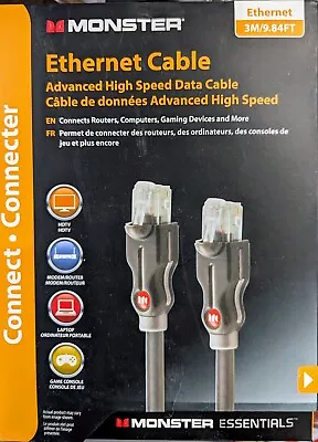 Monster Cable Advanced High Speed CAT 6 + CAT6 + Ethernet Cable - 9.84' (3m) • $7.49