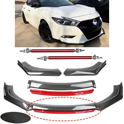 Front Bumper Lip Splitter Spoiler Body Kit Carbon Fiber Rods For Nissan Maxima • $69.99