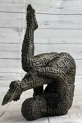 Bronze Sculpture By Dali Surrealist Abstract Modern Art Yoga Man Statue Decor • $399