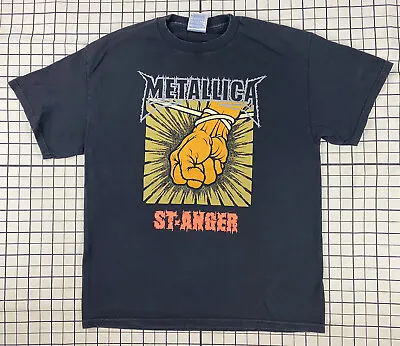 VINTAGE 2003 METALLICA ST ANGER FILLMORE PUSHEAD T SHIRT L Y2K 00s CONCERT • $149.95